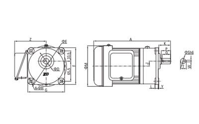 Малый мотор-редуктор переменного тока, 100Вт/200Вт 